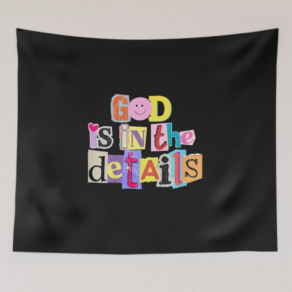 Item preview, God is in the Details Christian Bible Verse Retro Graphic designed and sold by FrankIsabel.