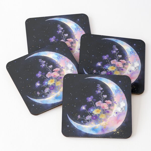 Item preview, Crescent Moon Flowers Garden designed and sold by soulfulpalette.