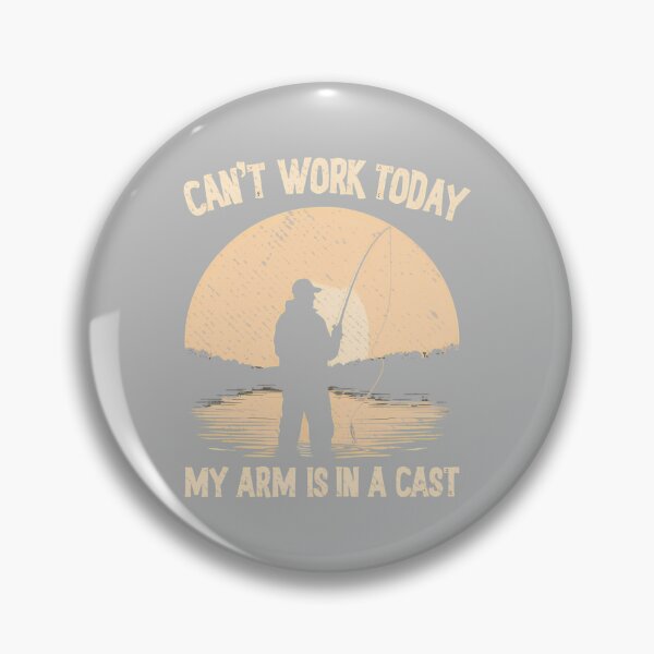 Item preview, I Can't Work Today My Arm Is In A Cast Fish Fan Fisherman Pullover Hoodie designed and sold by ArleneRowe.