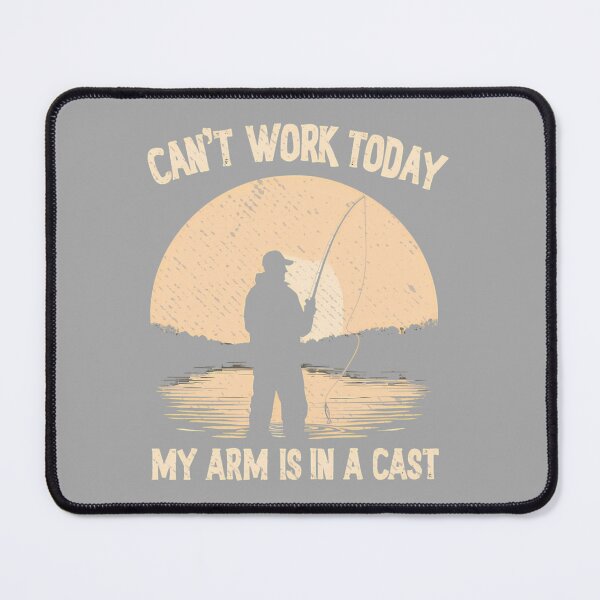 Item preview, I Can't Work Today My Arm Is In A Cast Fish Fan Fisherman Pullover Hoodie designed and sold by ArleneRowe.