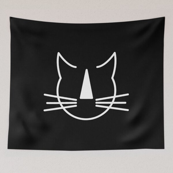 Item preview, Stripey Nosed Cat Club (white outline, NO background) designed and sold by Hidn20.