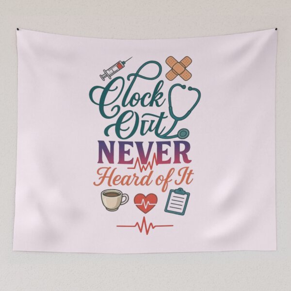 Item preview, Clock Out Never Heard Of It Funny Nurse Healthcare Worker Gift Tshirt designed and sold by HopeAndHustle.