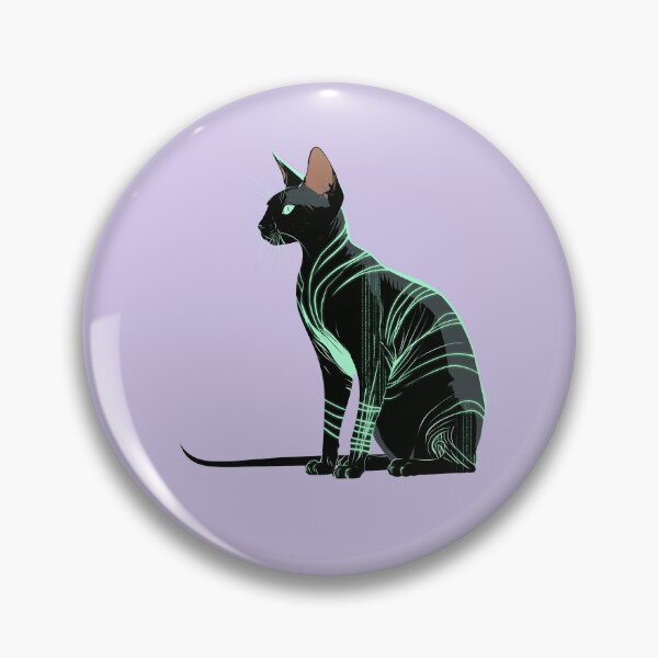 Item preview, Cyberpunk Neon Sphynx Cat - Radioactive Green Goth designed and sold by Artmugic.