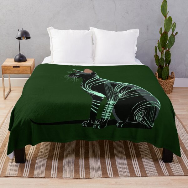 Item preview, Cyberpunk Neon Sphynx Cat - Radioactive Green Goth designed and sold by Artmugic.