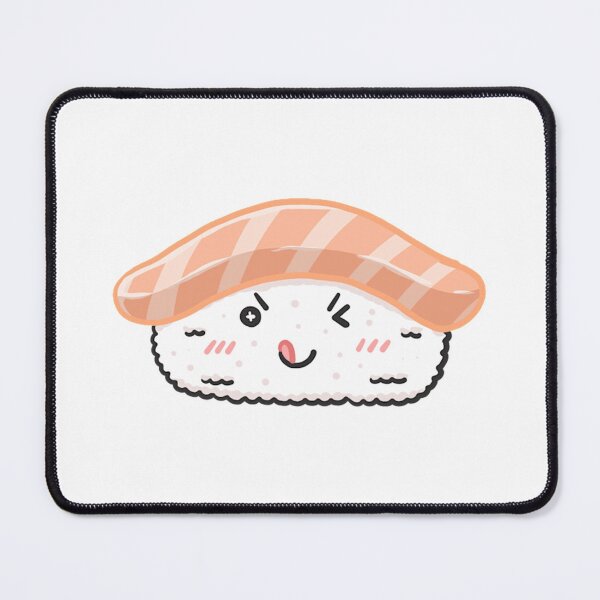 Item preview, Kawaii Salmon Sushi Cute Japanese Food Illustration designed and sold by ArachanShops.