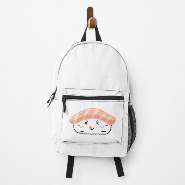 Item preview, Kawaii Salmon Sushi Cute Japanese Food Illustration designed and sold by ArachanShops.