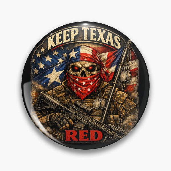 Item preview, Keep Texas Red - Military Skull - Patriotic with weapon designed and sold by KeepTXRed.