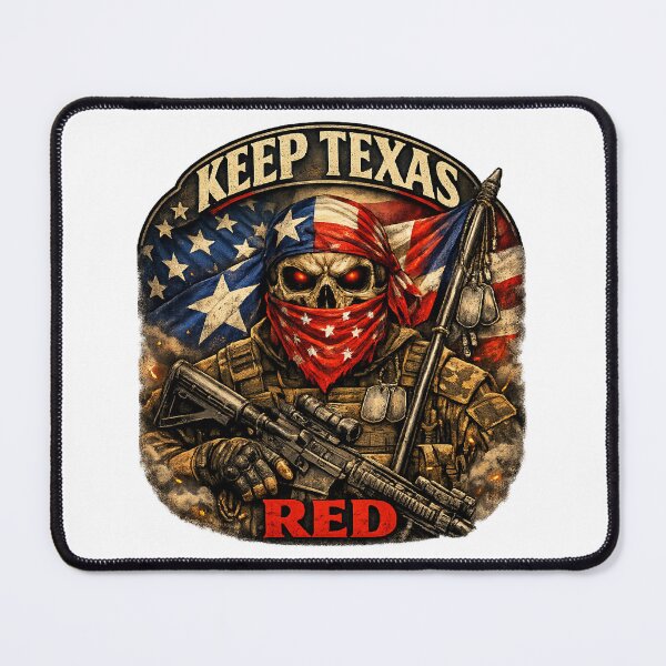 Item preview, Keep Texas Red - Military Skull - Patriotic with weapon designed and sold by KeepTXRed.