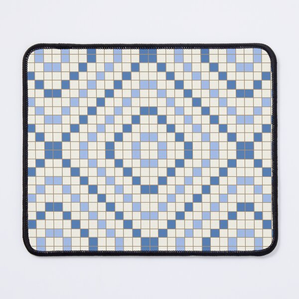 Item preview, Coastal Blue Geometric Grid Pattern designed and sold by ccitypictures.