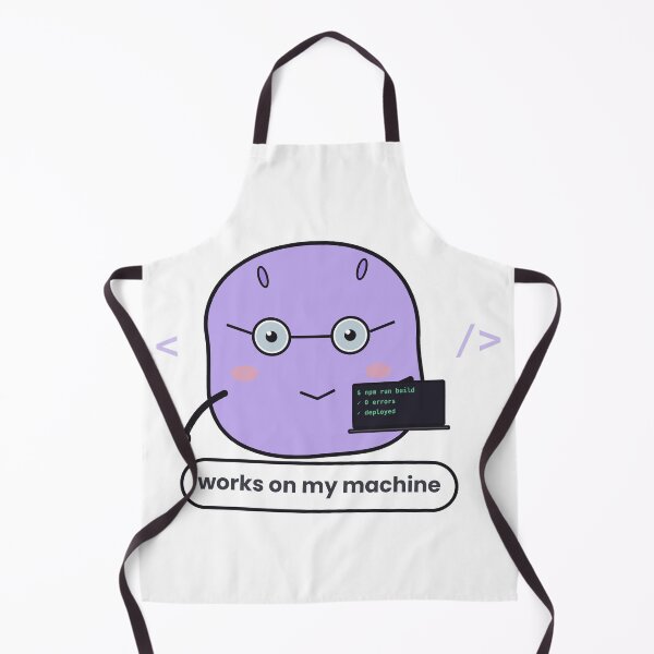 Aperçu de l'œuvre Autocollant de programmeur Fonctionne sur ma machine créée et vendue par QuirkyCartel.