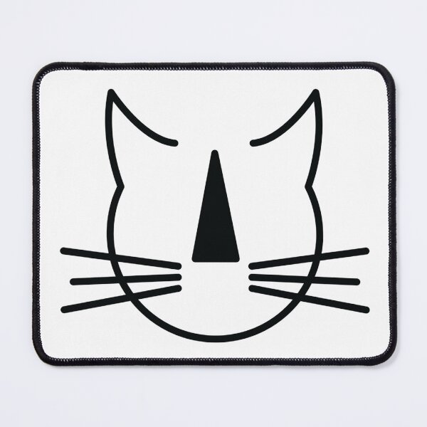 Item preview, Stripey Nosed Cat Club (black outline, on white background) designed and sold by Hidn20.