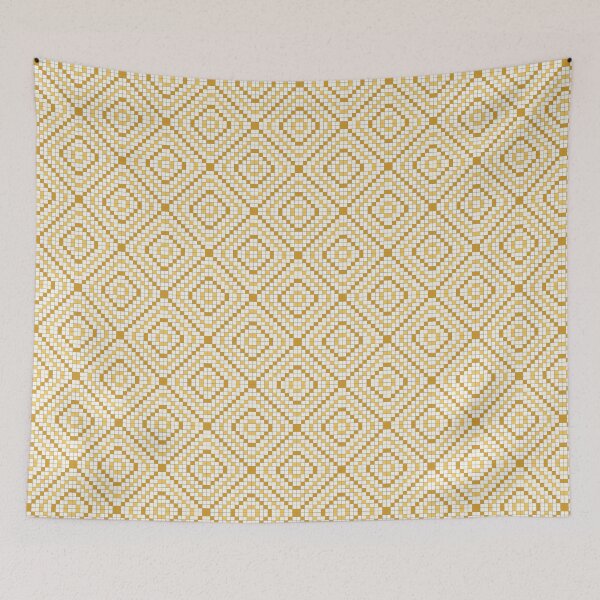 Item preview, Golden Mustard Geometric Grid Pattern designed and sold by ccitypictures.
