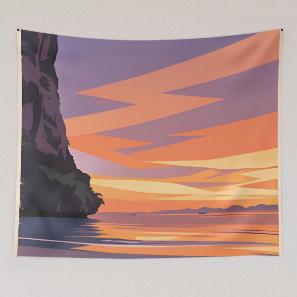 Item preview, Phi Phi Islands –  Thailand Retro Sunset Collection designed and sold by Spirit of Siam.