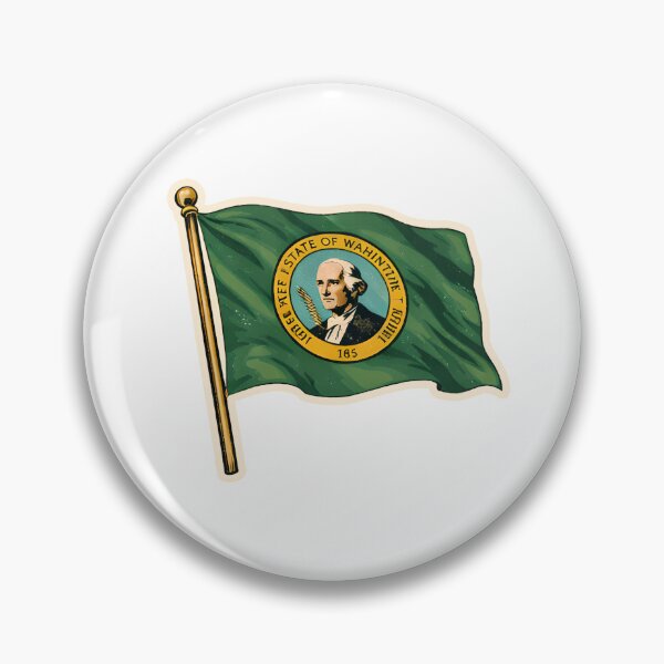 Item preview, Washington State Flag Watercolor designed and sold by ChemicalXShop.