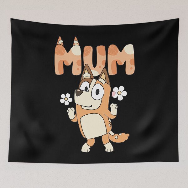 Item preview, Cartoon Dog Mum Flowers Wording designed and sold by TijanaARTSt88.