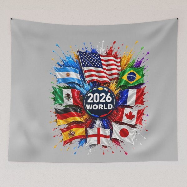 Item preview, 2026 World Flags Sports Fan Color Splash Celebration Graphic designed and sold by mjohnson9.