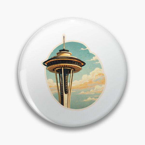 Item preview, Space Needle Watercolor designed and sold by ChemicalXShop.
