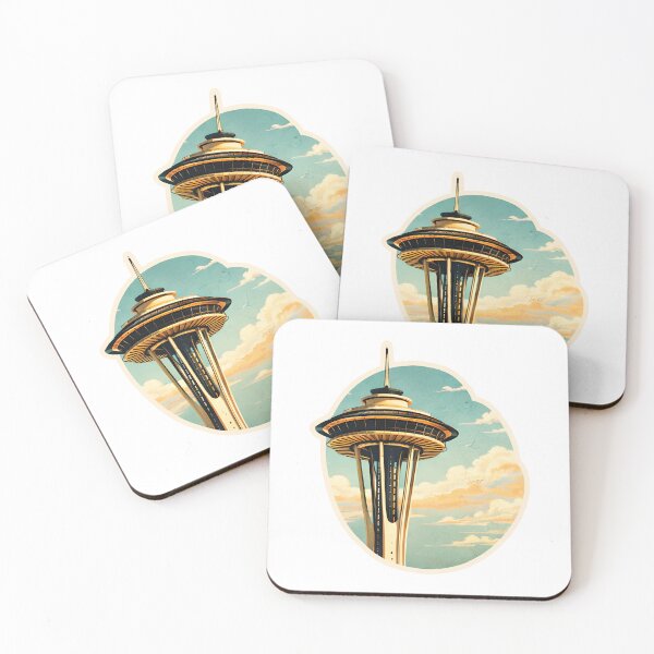 Item preview, Space Needle Watercolor designed and sold by ChemicalXShop.