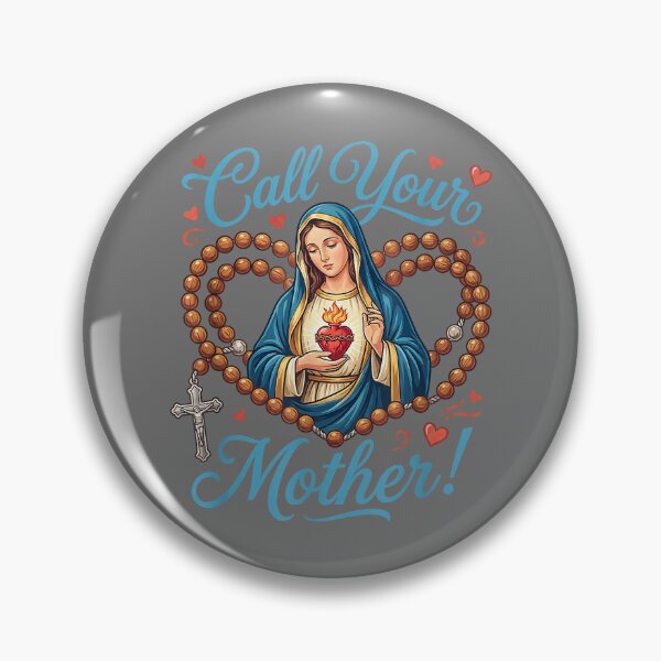 Item preview, Call Your Mother. Virgin Mary with Holy Rosary designed and sold by KristineLi.