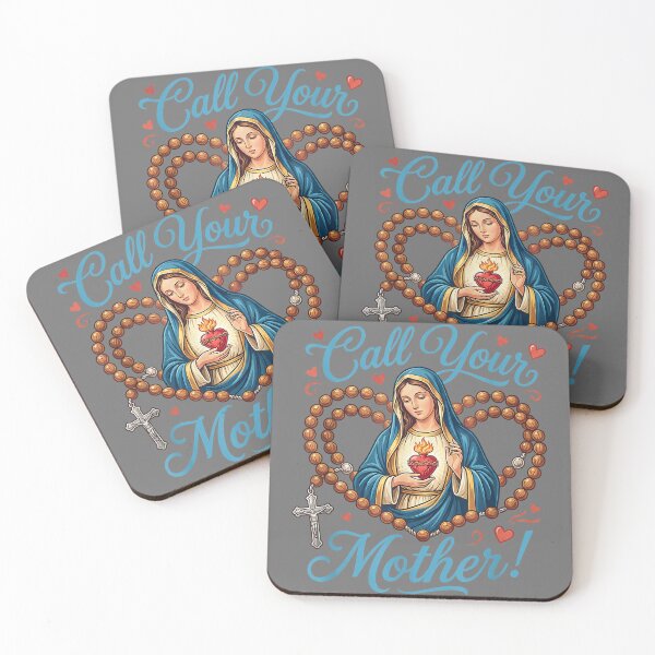 Item preview, Call Your Mother. Virgin Mary with Holy Rosary designed and sold by KristineLi.