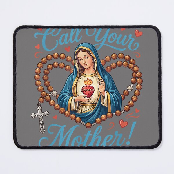 Item preview, Call Your Mother. Virgin Mary with Holy Rosary designed and sold by KristineLi.