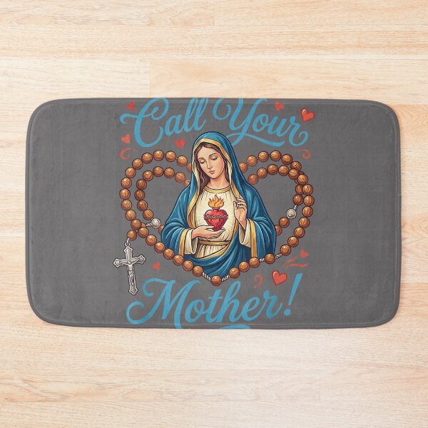 Item preview, Call Your Mother. Virgin Mary with Holy Rosary designed and sold by KristineLi.