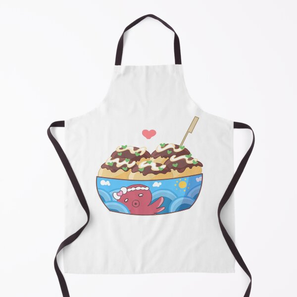 Item preview, Takoyaki Cute Cartoon Octopus Ball Wave Bowl Illustration designed and sold by ArachanShops.
