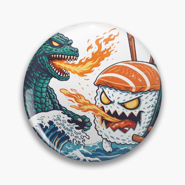 Item preview, King Of Sushi Godzilla Vs Sushi designed and sold by Matinez Pink.