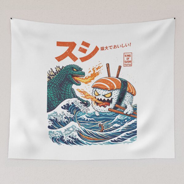 Item preview, King Of Sushi Godzilla Vs Sushi designed and sold by Matinez Pink.