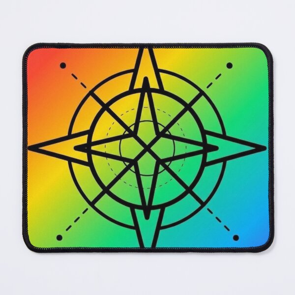 Item preview, Rainbow Gradient Compass | Colorful Wind Rose designed and sold by MysticVargas.