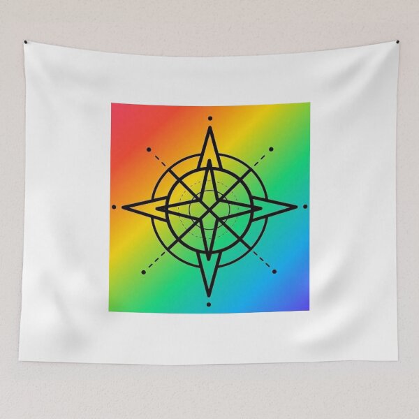 Item preview, Rainbow Gradient Compass | Colorful Wind Rose designed and sold by MysticVargas.
