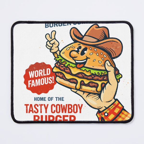 Item preview, Howdy Burger Joint Tasty Cowboy Burger designed and sold by Matinez Pink.