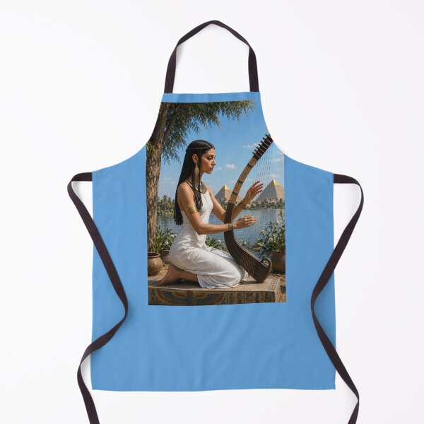 Item preview, Egyptian Harp Melody | Kemet Musician by the Nile | Ancient Egypt Art Print designed and sold by TuyaArts.