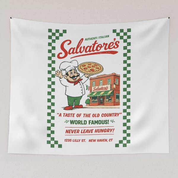 Item preview, Salvatore's Authentic Italian Pizza designed and sold by Matinez Pink.