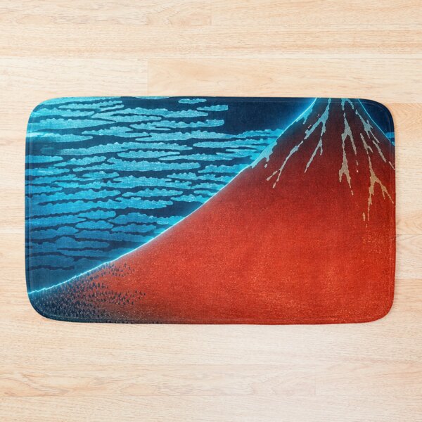 Item preview, Midnight Red Fuji | Neon Ukiyo-e Re:Mix | Japanese Wall Art | Mount Fuji Metal Poster designed and sold by vekotpu.