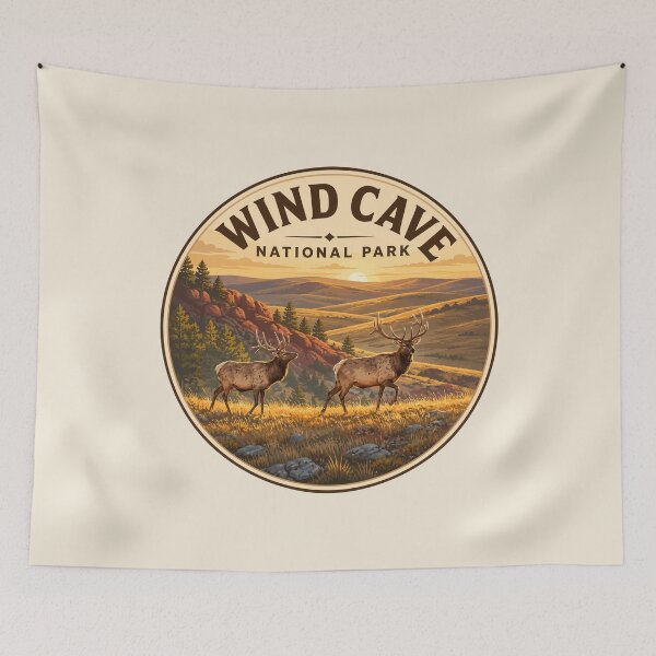 Artikelvorschau, Wind Cave Nationalpark, South Dakota, Bison entworfen und verkauft von Gideon Emmerich.