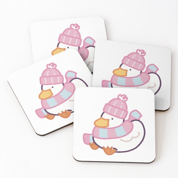 Item preview, Cozy Winter Duck Cute Pastel Beanie And Scarf Illustration designed and sold by MeilCane.