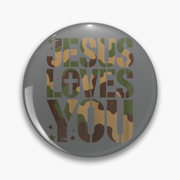 Item preview, Camo Jesus Loves You Camouflage Christian Saying Religious designed and sold by KristineLi.