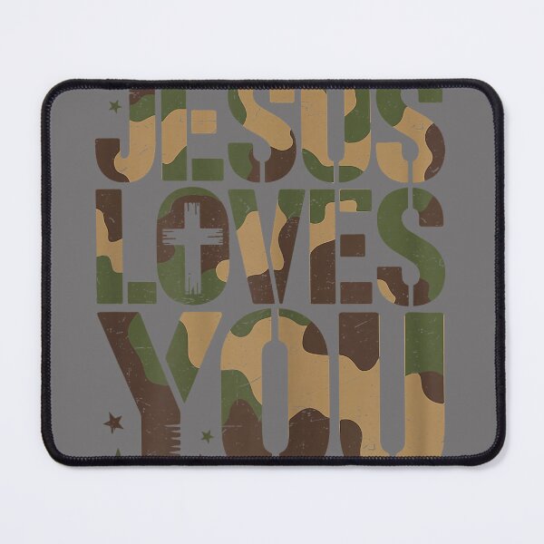 Item preview, Camo Jesus Loves You Camouflage Christian Saying Religious designed and sold by KristineLi.