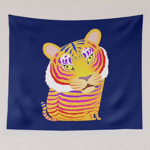 Item preview, Tiger Looking Back designed and sold by TamaAnimalArt.