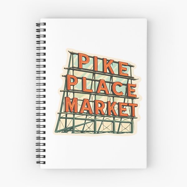 Item preview, Pike Place Market Sign Watercolor designed and sold by ChemicalXShop.