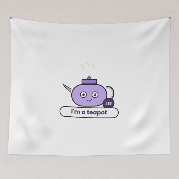 Item preview,  I'm A Teapot HTTP 418 Sticker designed and sold by QuirkyCartel.