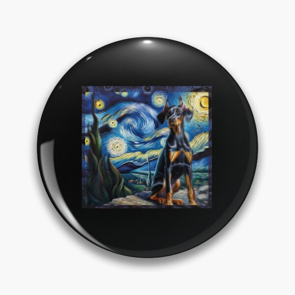Item preview, Starry Night Doberman Pinscher Art designed and sold by GiaoCalonas.