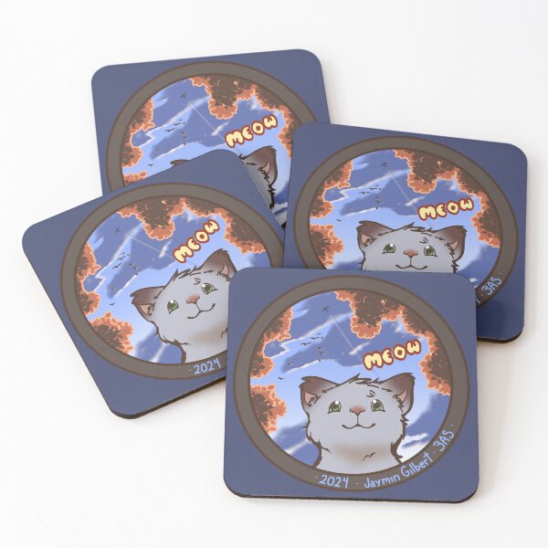 Item preview, "Meow" Custom Cat Logo (autumn) designed and sold by JaybirdArtCreations.
