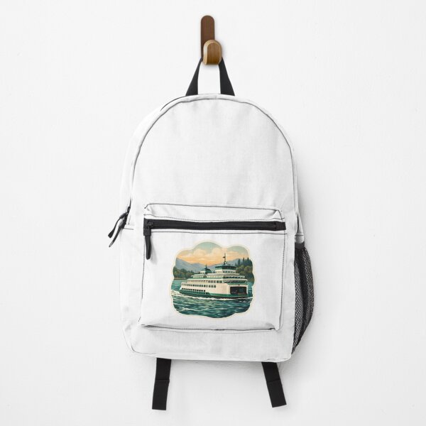 Item preview, Puget Sound Ferry Boat Watercolor designed and sold by ChemicalXShop.