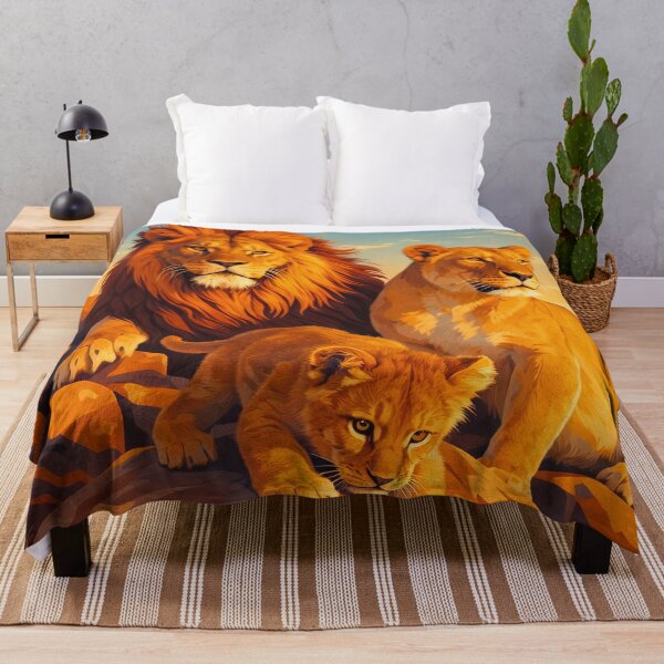 Item preview, African Lion Retro Style Digital Animal Art designed and sold by kakarikihill.