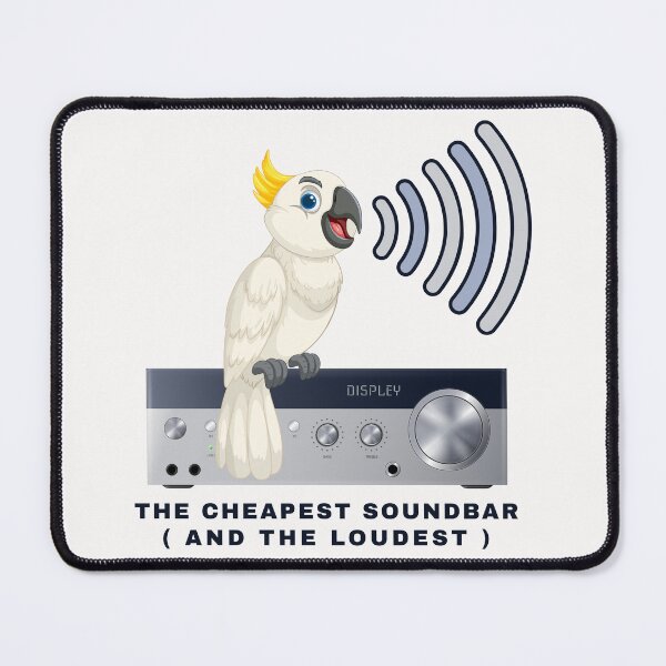 Item preview, Hilarious Cockatoo Soundbar Cartoon Bird Lover Gift designed and sold by Paw-Soul.