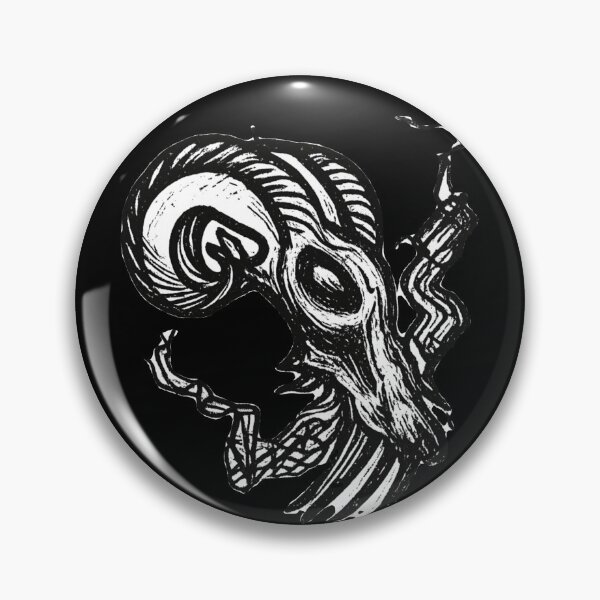 Item preview, Gothic Ram Skull Tattoo - Heavy Blackwork Edition designed and sold by Ideniquo.