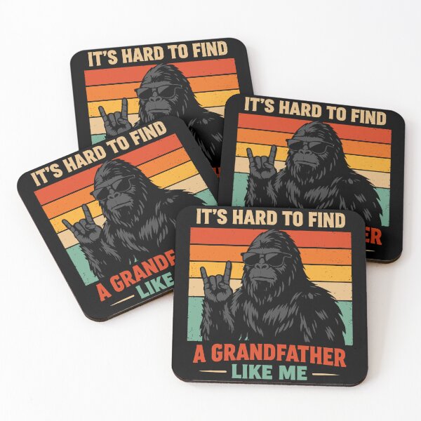 Item preview, It's Hard To Find A Grandfather Like Me - Funny Bigfoot Grandpa Retro Art designed and sold by PixelMarrero.