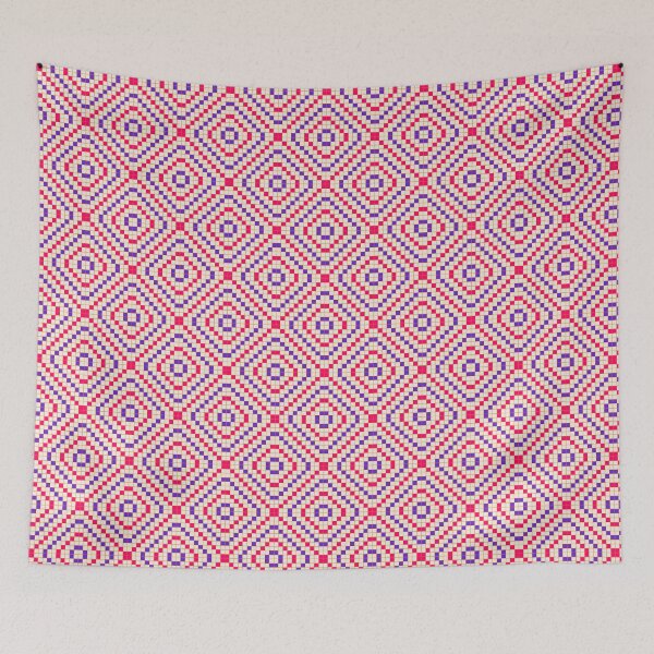 Item preview, Neon Sunset Pixel Grid Pattern designed and sold by ccitypictures.